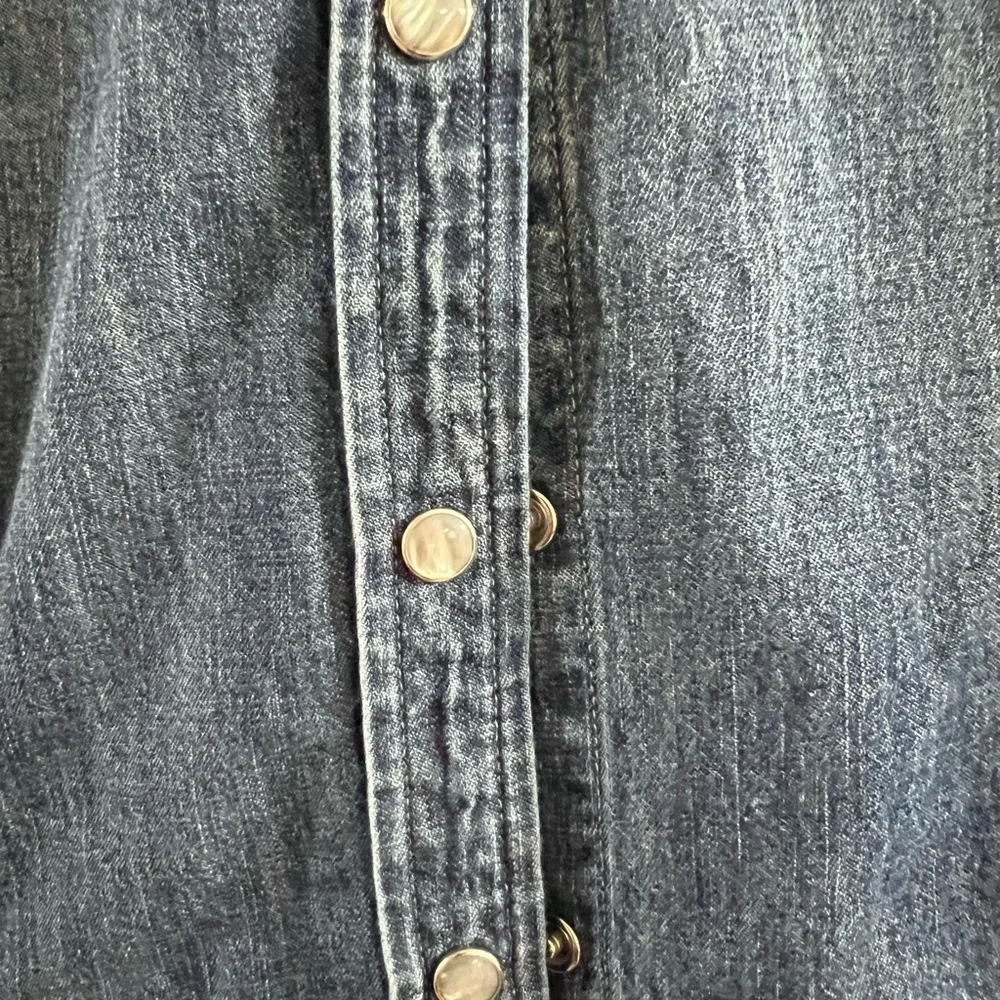 J. Crew Denim Button-Down Shirt in Indigo Blue